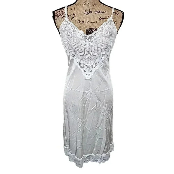 Vintage Warners White Chemise Nightie Slip Dress Medium - Picture 5 of 9